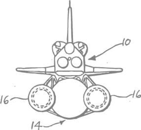 Sinnbild für die strategische Vorgehensweise bei Aufbau und Entwicklung einer Marke. Das Bild zeigt eine technische Zeichnung eines Space Shuttles in der Rückansicht.
